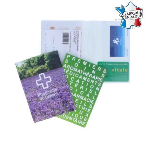 Garde ordonnance portefeuille 1 carte santé impression numérique