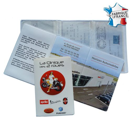 Porte carte grise 3 volets impression numérique