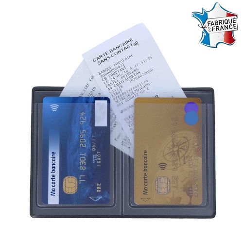 Étui 2 cartes avec poche facturette