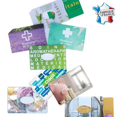 Étui rigide blanc ou transparent 1 carte