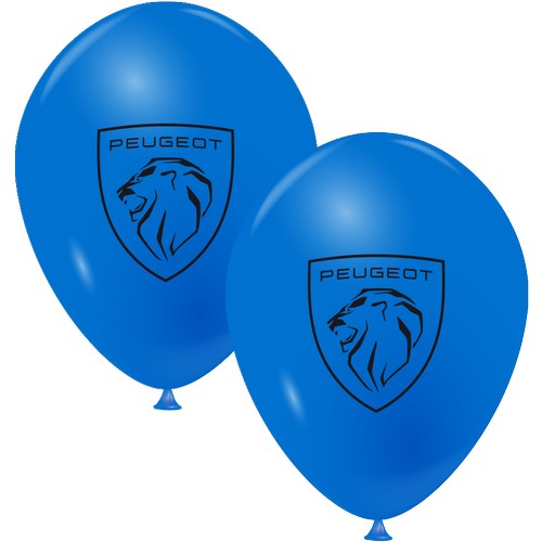 Ballons publicitaires diamètre 23cm imprimés sur 2 faces en 1 couleur, par sérigraphie