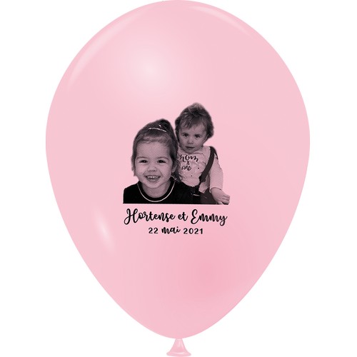 Ballons publicitaires diamètre 25/29cm imprimés sur 1 face en 1 couleur, par sérigraphie