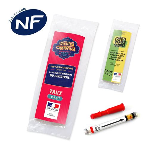 Ethylotest personnalisé - 0,5 et 0,2g/l