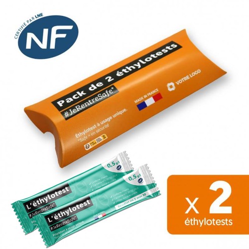 Lot de 2 éthylotests publicitaires NF