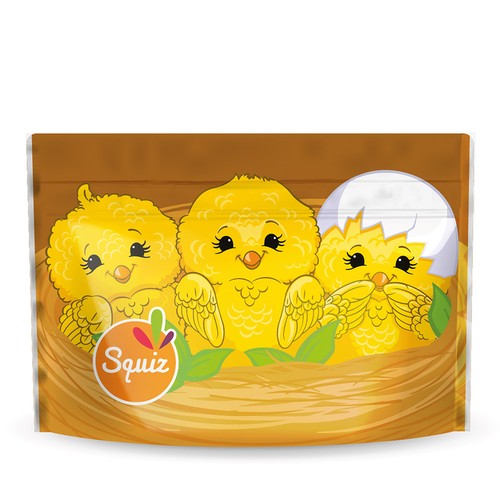 Sac à gouter Poussins fermeture type scratch
