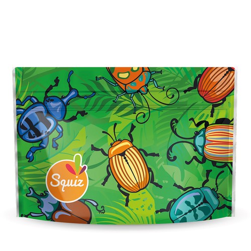 Sac à gouter Insectes fermeture type scratch
