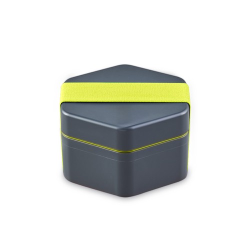 Lunchbox 1x500ml Gris + 1 contenant intermédiaire anis + 1 élastique vert anis