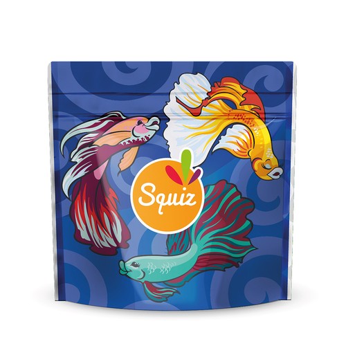 Sac à gouter Poissons fermeture type scratch